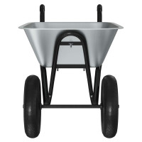 Produktbild för Vagn Silver och svart 137 x 60 x 65,5 cm Stål
