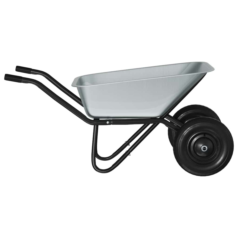 Produktbild för Vagn Silver och svart 137 x 60 x 65,5 cm Stål