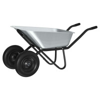 Produktbild för Vagn Silver och svart 137 x 60 x 65,5 cm Stål