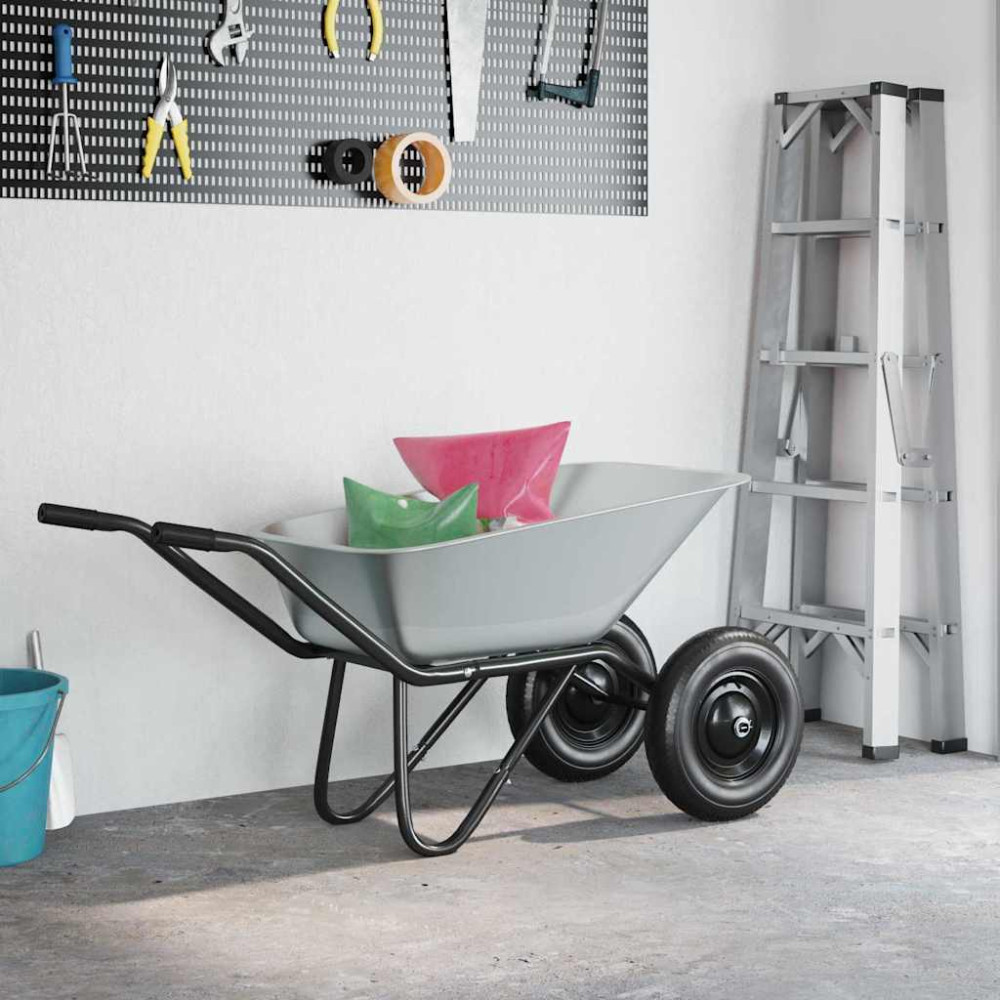 Produktbild för Skottkärra Bricka Ersättning Silver 88 x 60 x 32 cm Stål
