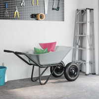 Produktbild för Skottkärra Bricka Ersättning Silver 88 x 60 x 32 cm Stål