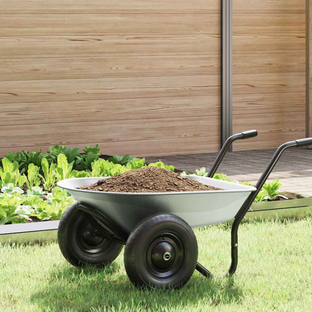 Produktbild för Skottkärra Bricka Ersättning Silver 90 x 63 x 28 cm Stål