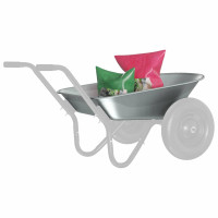 Produktbild för Skottkärra Bricka Ersättning Silver 90 x 63 x 28 cm Stål