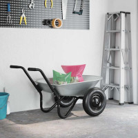 Produktbild för Skottkärra Bricka Ersättning Silver 90 x 63 x 28 cm Stål