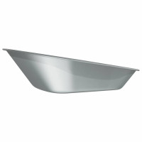 Produktbild för Skottkärra Bricka Ersättning Silver 90 x 63 x 28 cm Stål