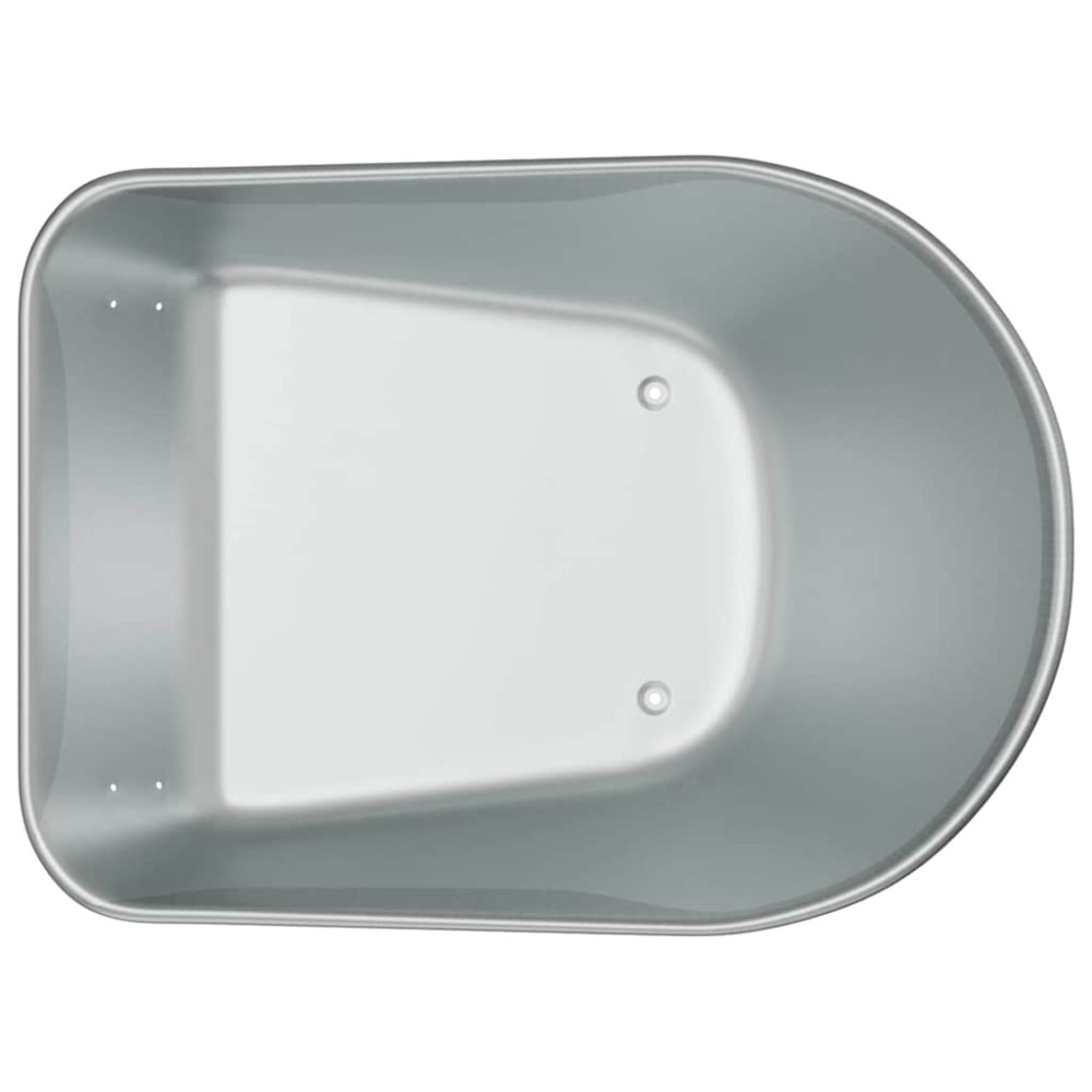 Produktbild för Skottkärra Bricka Ersättning Silver 90 x 63 x 28 cm Stål