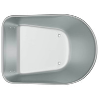 Produktbild för Skottkärra Bricka Ersättning Silver 90 x 63 x 28 cm Stål