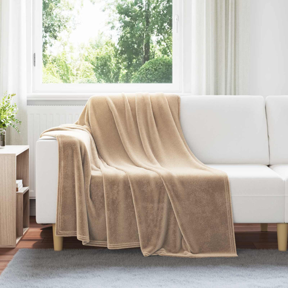 Produktbild för Kastfilt Kamel 150 x 200 cm Fleece