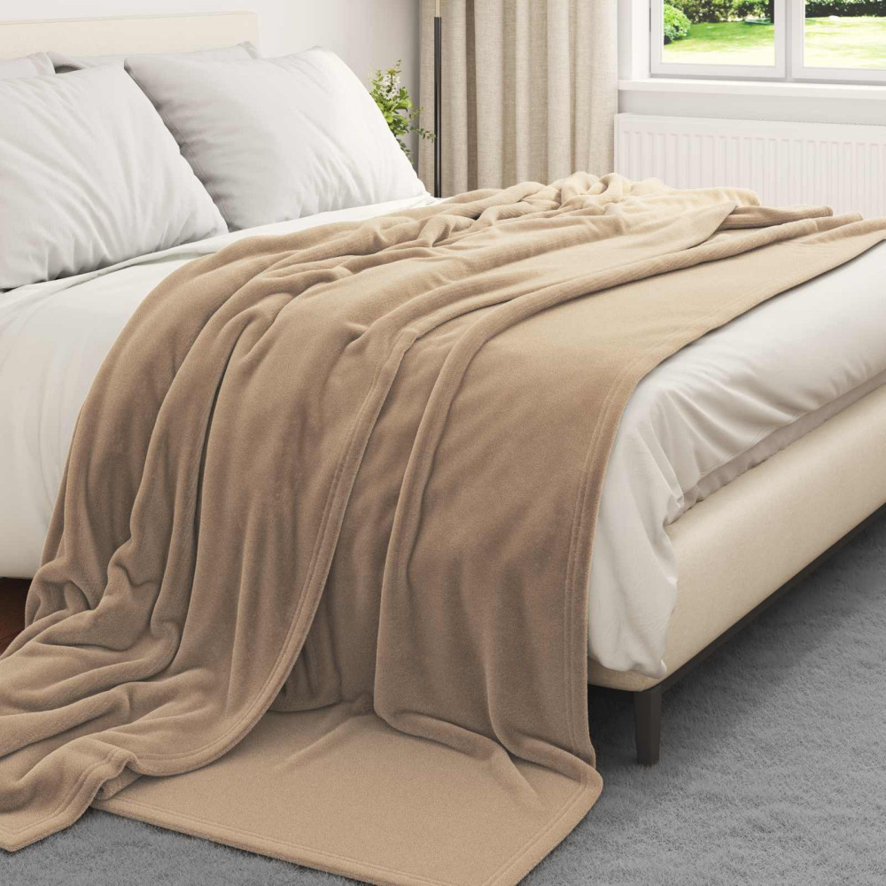 Produktbild för Kastfilt Kamel 220 x 240 cm Fleece