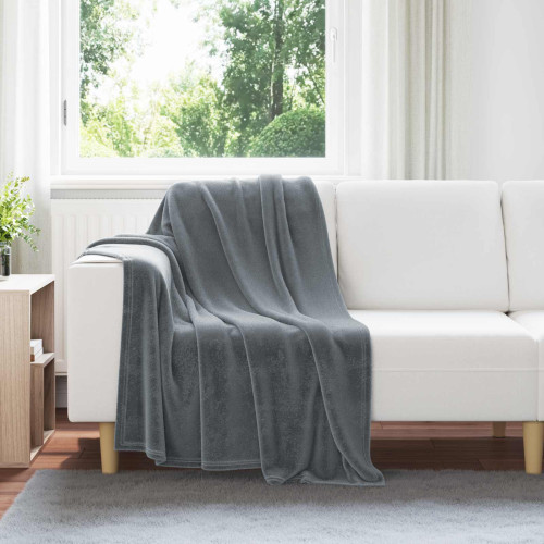 vidaXL Kastfilt Mörkgrå 130 x 150 cm Fleece