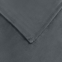 Produktbild för Kastfilt Mörkgrå 130 x 150 cm Fleece