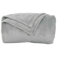 Produktbild för Kastfilt Grå 150 x 200 cm Fleece