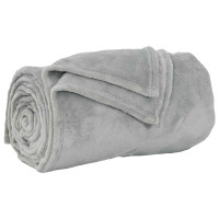 Produktbild för Kastfilt Grå 220 x 240 cm Fleece