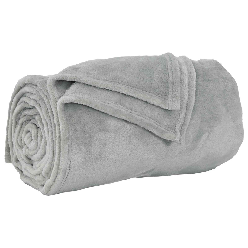 Produktbild för Kastfilt Grå 240 x 270 cm Fleece