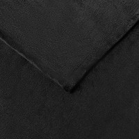 Produktbild för Kastfilt Svart 130 x 150 cm Fleece