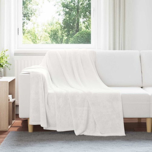 vidaXL Kastfilt Vit 150 x 200 cm Fleece