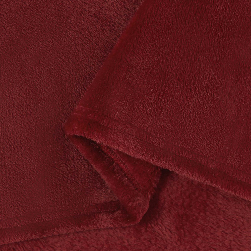 Produktbild för Kastfilt Bordeaux Röd 130 x 150 cm Fleece