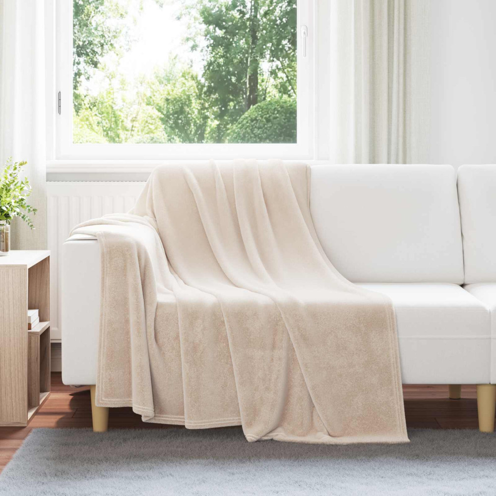Produktbild för Filtar 6 pcs Beige 150 x 200 cm Fleece