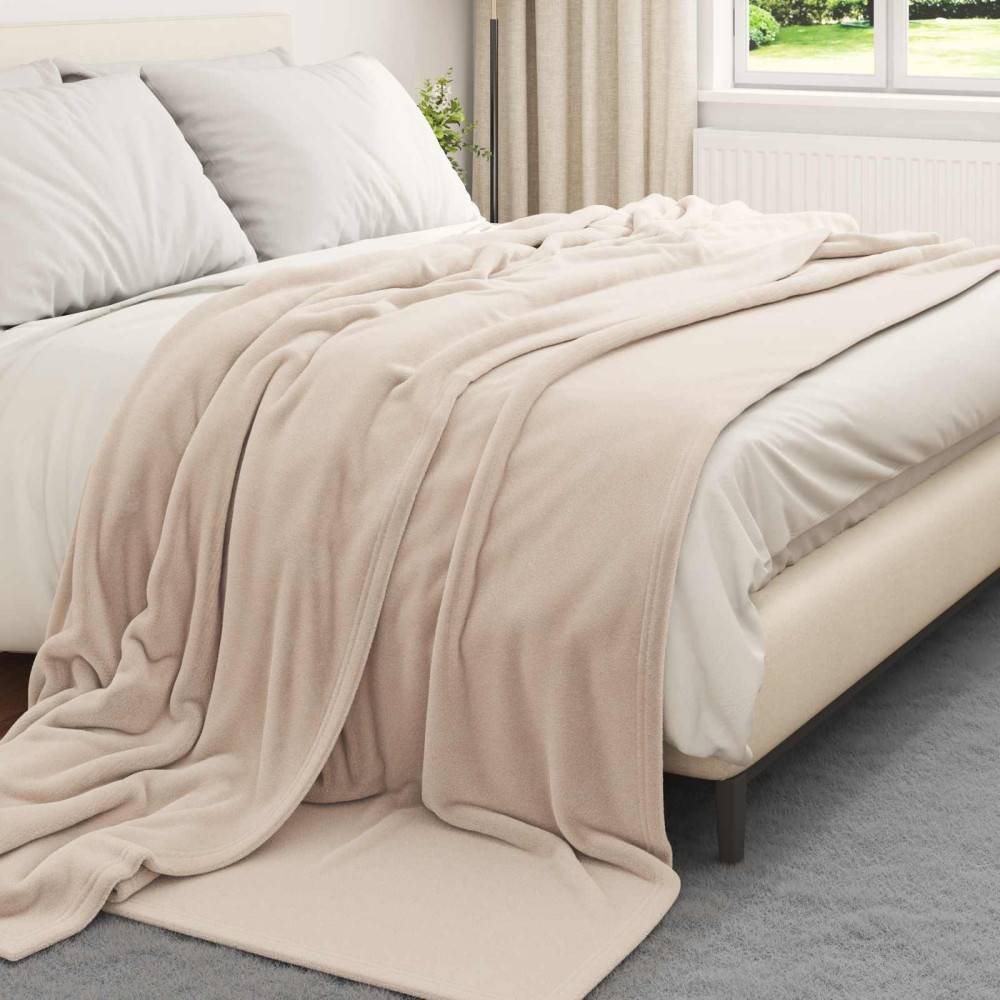 Produktbild för Filtar 6 pcs Beige 220 x 240 cm Fleece