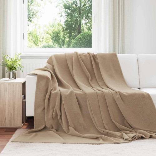 vidaXL Filtar 6 pcs Kamel 220 x 240 cm Fleece