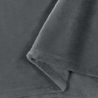 Produktbild för Filtar 6 pcs Mörkgrå 150 x 200 cm Fleece