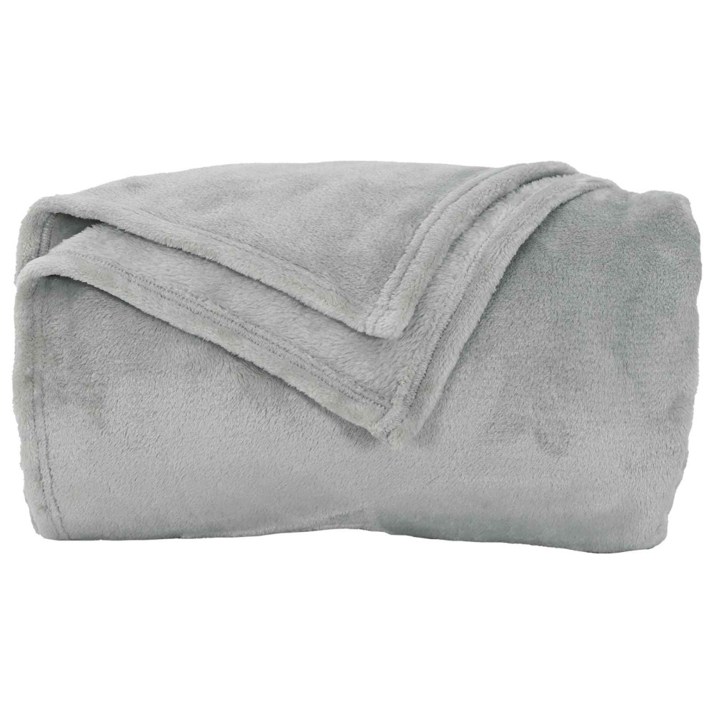 Produktbild för Filtar 6 pcs Grå 150 x 200 cm Fleece