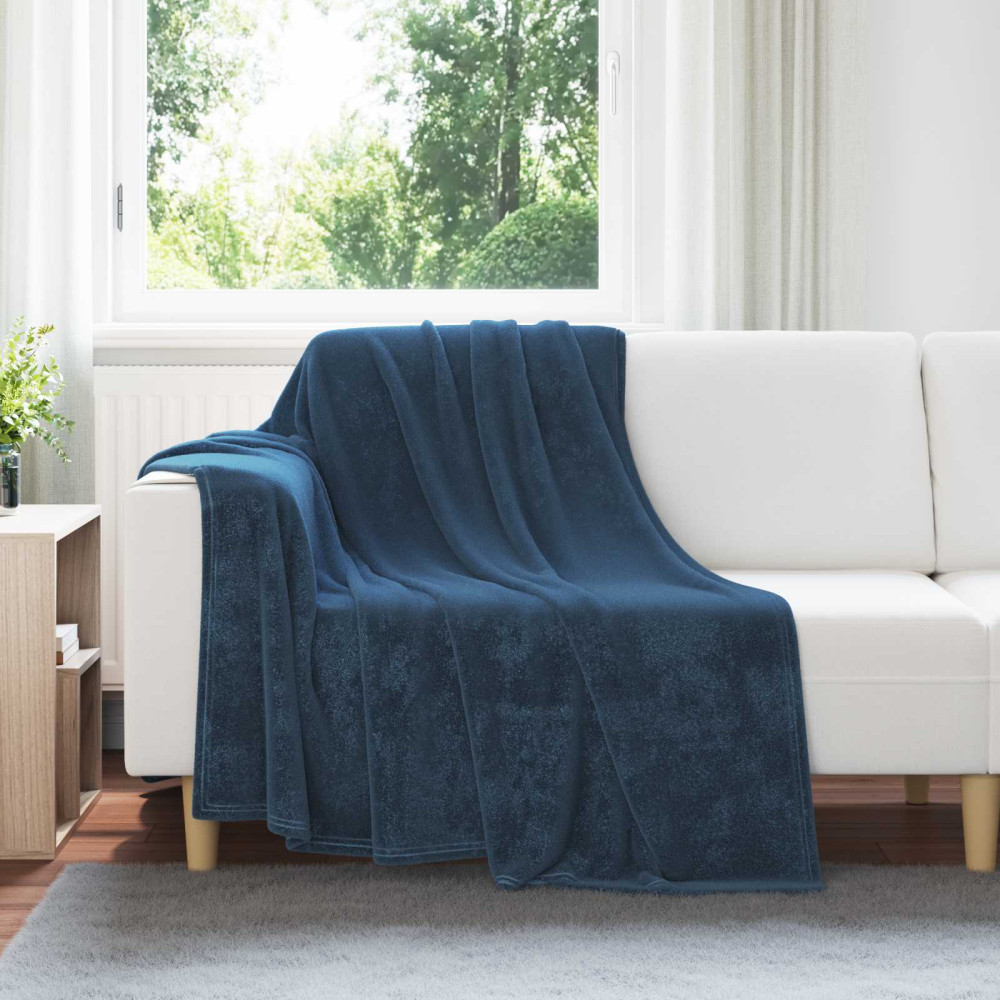 Produktbild för Filtar 6 pcs Mörkblå 150 x 200 cm Fleece