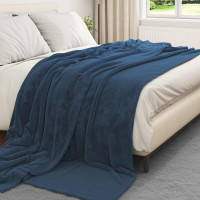 Produktbild för Filtar 6 pcs Mörkblå 220 x 240 cm Fleece