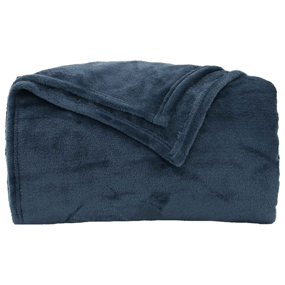 Produktbild för Filtar 6 pcs Mörkblå 220 x 240 cm Fleece