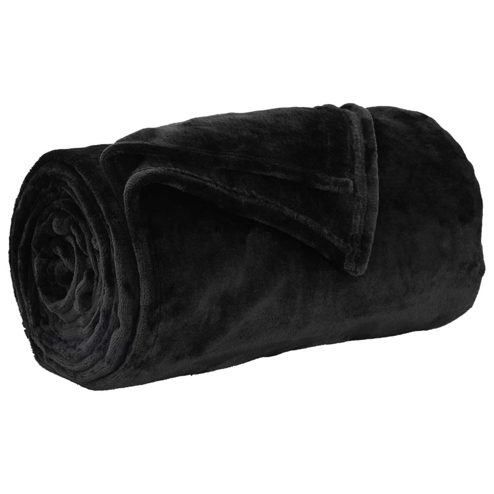 Produktbild för Filtar 6 pcs Svart 240 x 270 cm Fleece