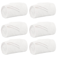 Produktbild för Filtar 6 pcs Vit 130 x 150 cm Fleece