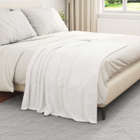 Produktbild för Filtar 6 pcs Vit 130 x 150 cm Fleece