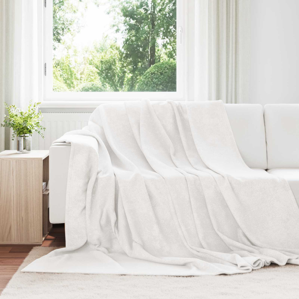 Produktbild för Filtar 6 pcs Vit 240 x 270 cm Fleece