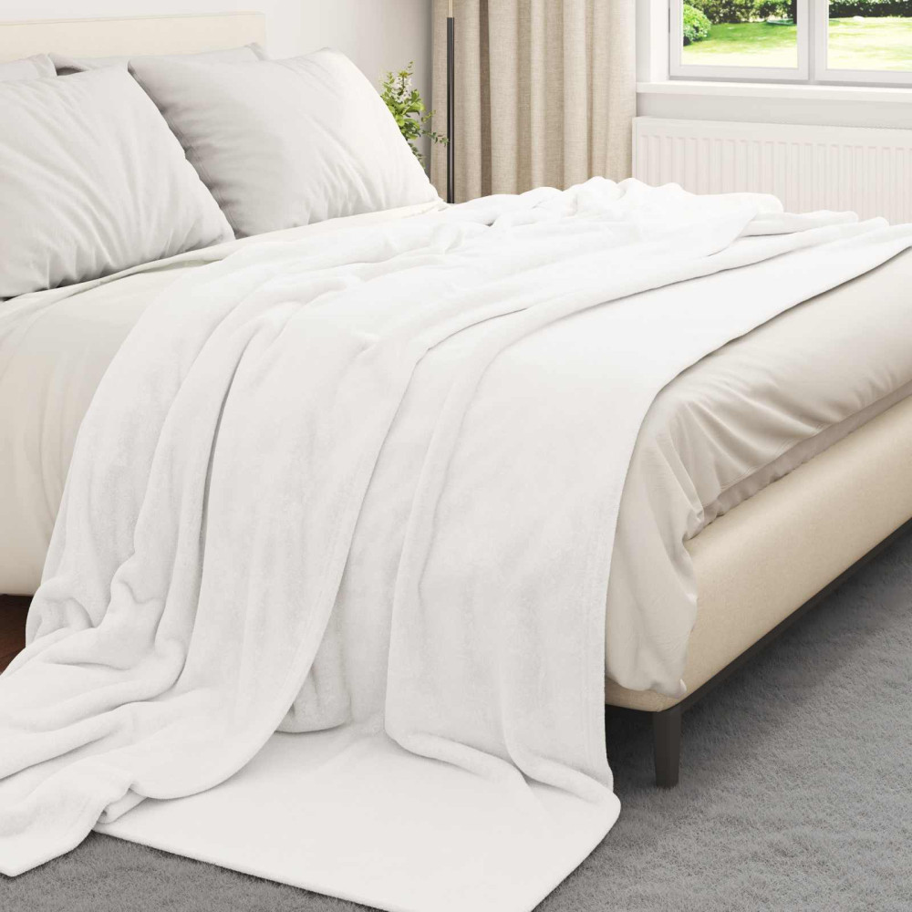 Produktbild för Filtar 6 pcs Vit 240 x 270 cm Fleece
