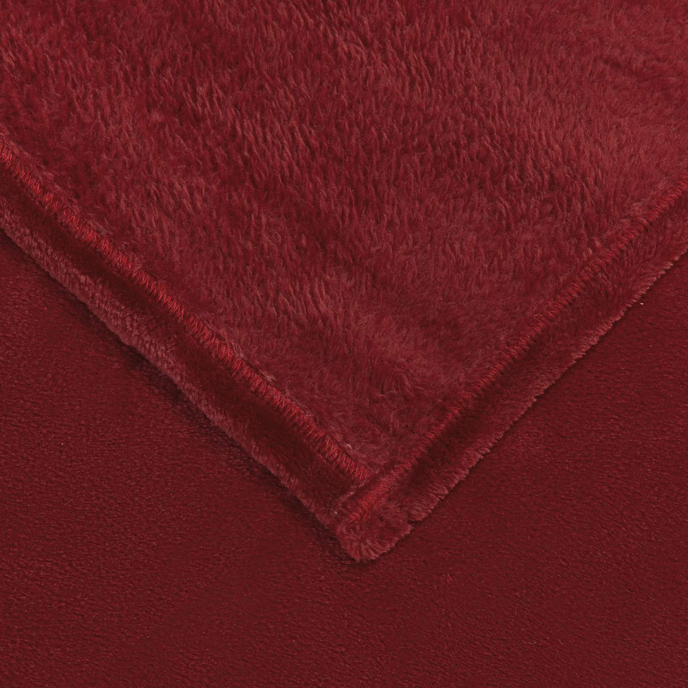 Produktbild för Filtar 6 pcs Bordeaux Röd 220 x 240 cm Fleece