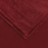 Produktbild för Filtar 6 pcs Bordeaux Röd 220 x 240 cm Fleece