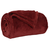 Produktbild för Filtar 6 pcs Bordeaux Röd 240 x 270 cm Fleece