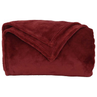 Produktbild för Filtar 6 pcs Bordeaux Röd 240 x 270 cm Fleece