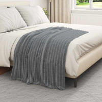 Produktbild för Kastfilt Mörkgrå 150 x 130 cm Fleece