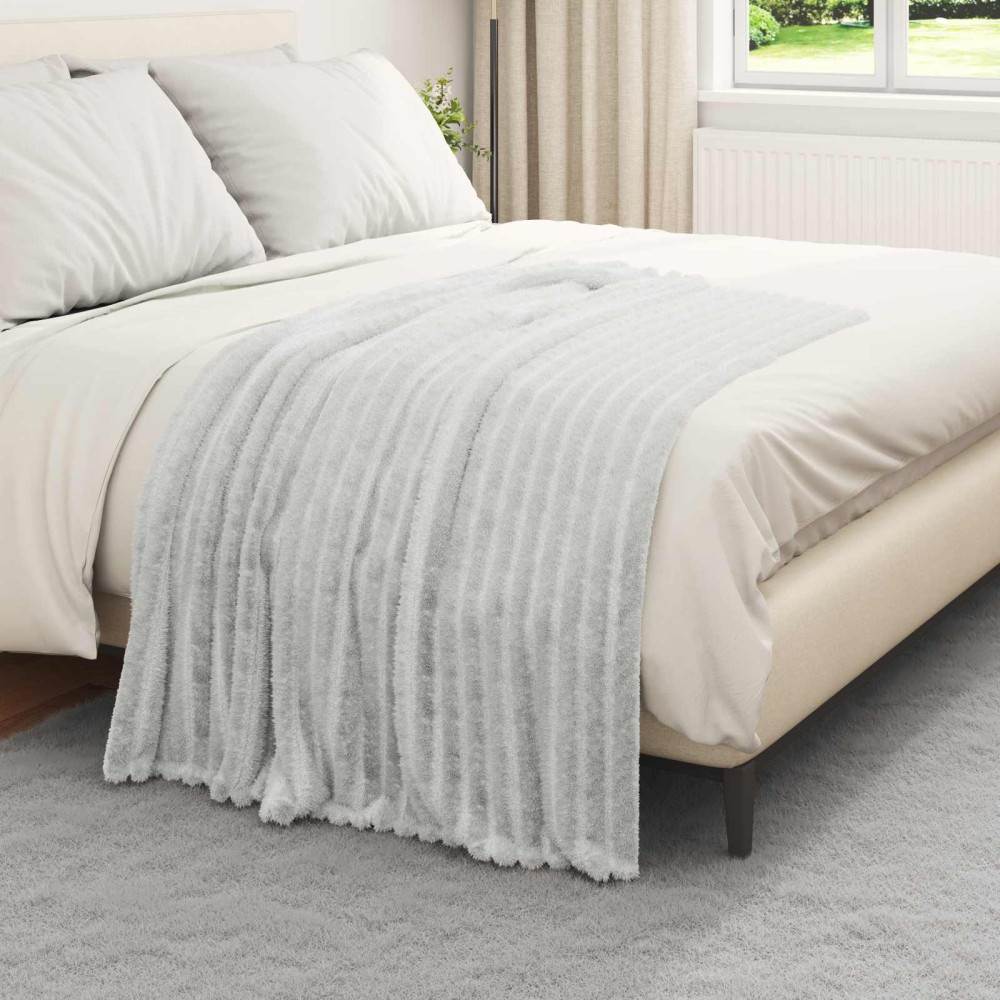 Produktbild för Kastfilt Grå 150 x 130 cm Fleece