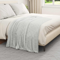 Produktbild för Kastfilt Grå 150 x 130 cm Fleece