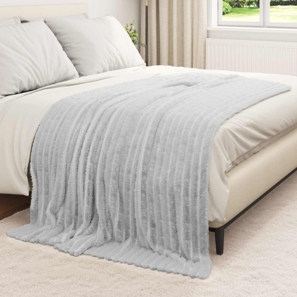 Produktbild för Kastfilt Grå 200 x 150 cm Fleece
