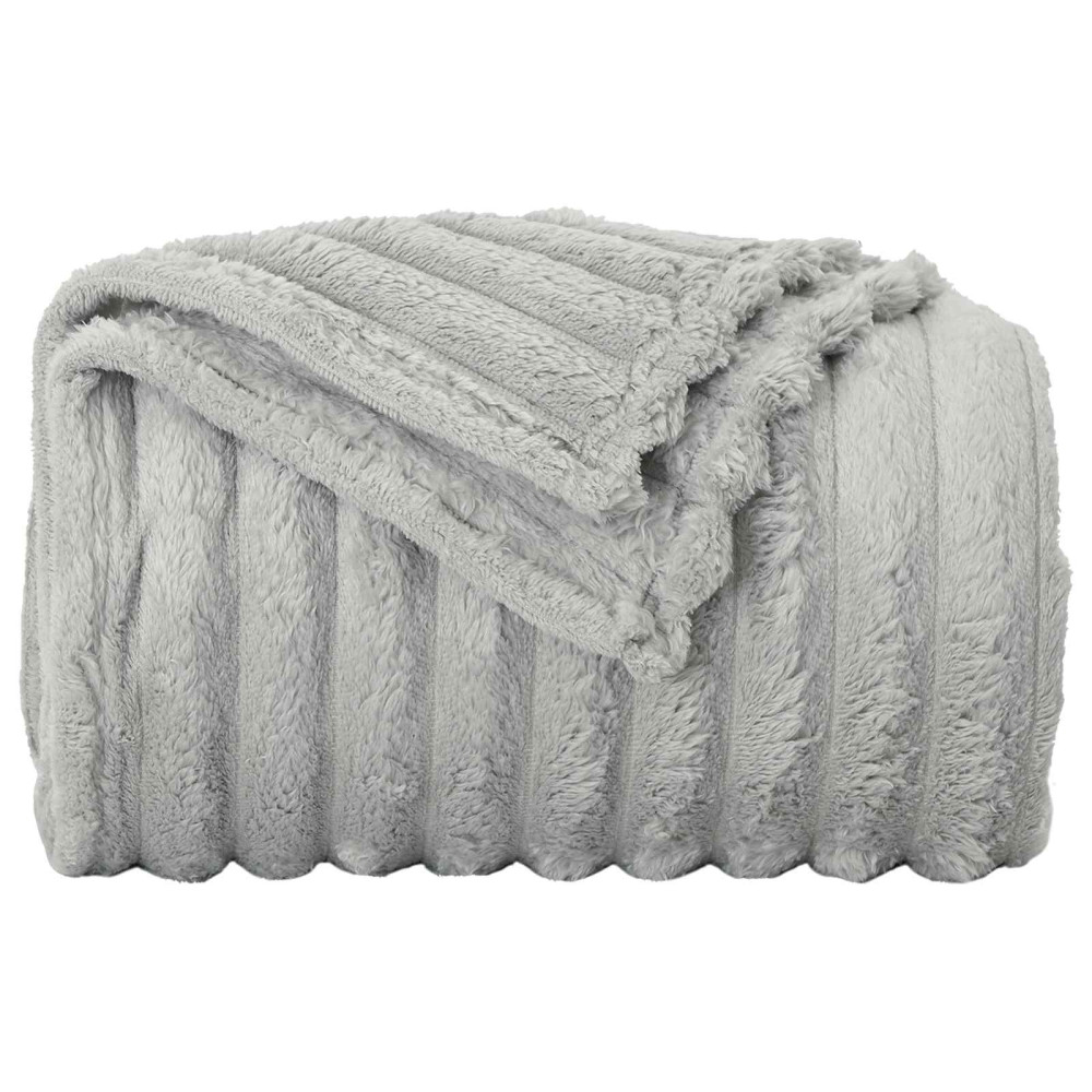 Produktbild för Kastfilt Grå 200 x 150 cm Fleece