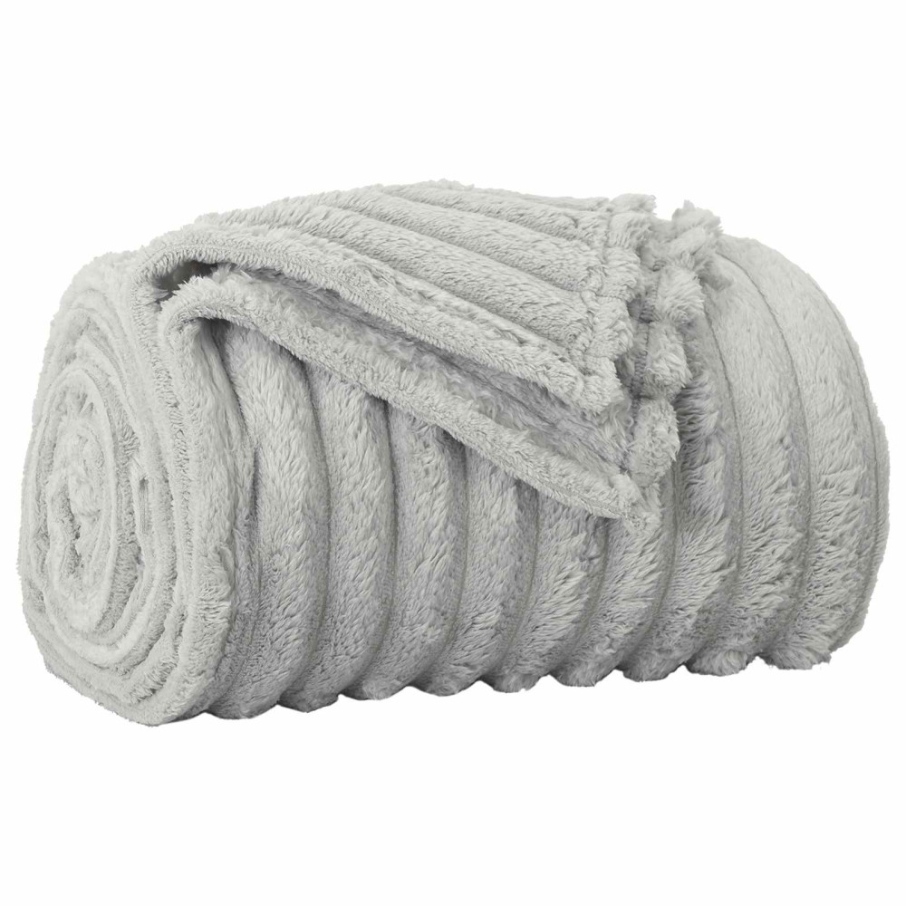 Produktbild för Kastfilt Grå 270 x 240 cm Fleece