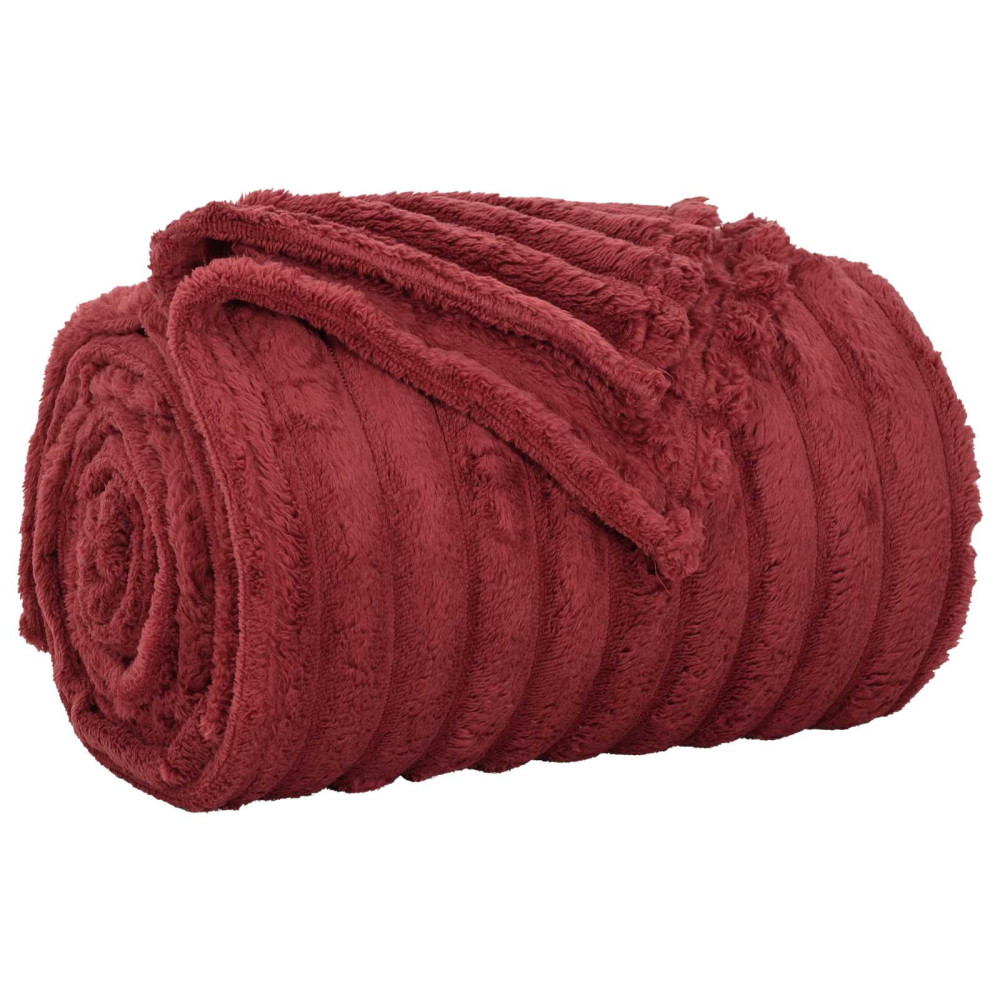Produktbild för Kastfilt Bordeaux Röd 150 x 130 cm Fleece