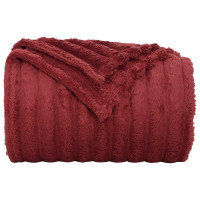 Produktbild för Kastfilt Bordeaux Röd 150 x 130 cm Fleece