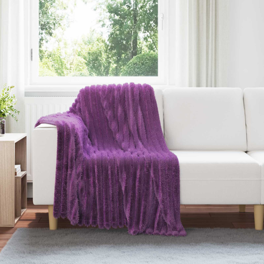 Produktbild för Kastfilt Lila 150 x 130 cm Fleece