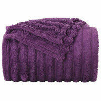 Produktbild för Kastfilt Lila 150 x 130 cm Fleece