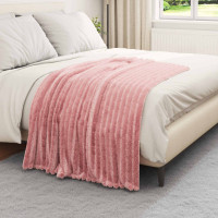 Produktbild för Kastfilt Rosa 150 x 130 cm Fleece