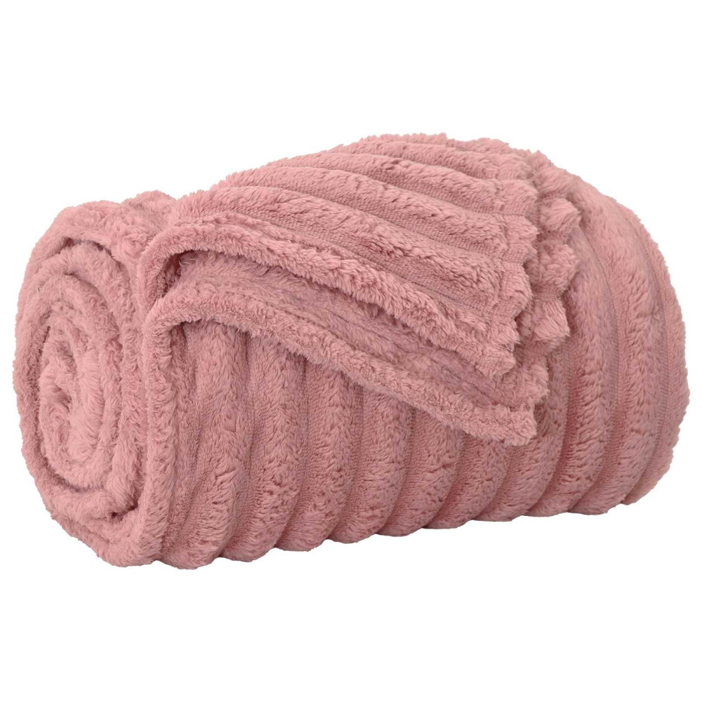 Produktbild för Kastfilt Rosa 270 x 240 cm Fleece